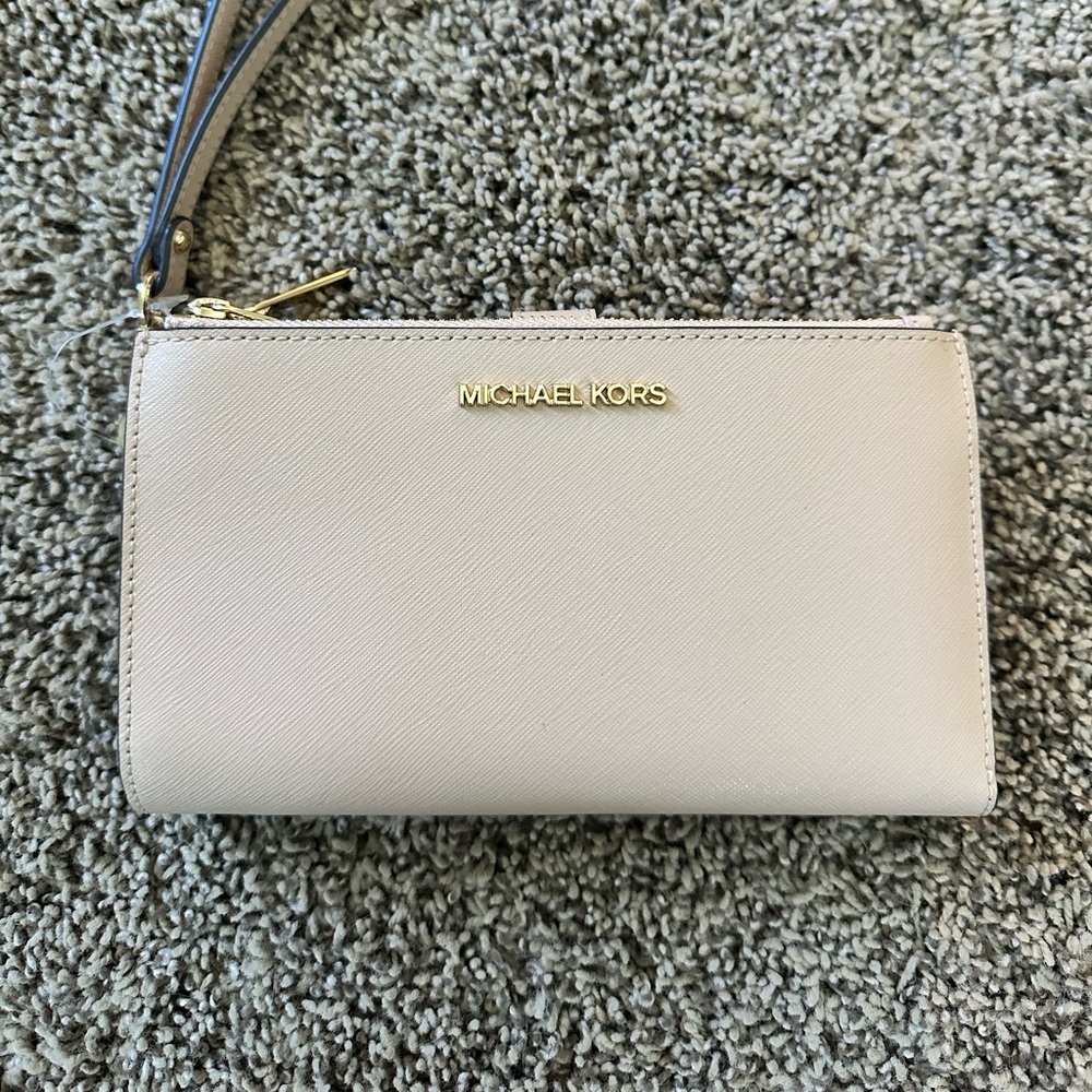 Michael Kors Beige Wristlet